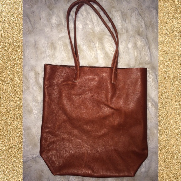Baggu 100% Natural Milled Leather Tote