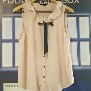 Forever 21 Pink Ruffled Shirt