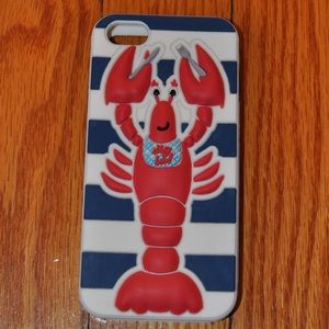 Cute Striped Lobster iPhone 5 Rubber Case