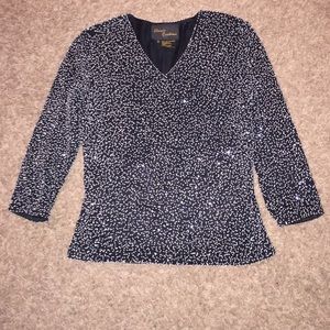 Stunning sparkling V-neck top