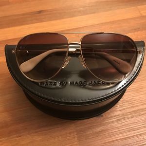 Marc Jacobs Gold Aviator Sunglasses