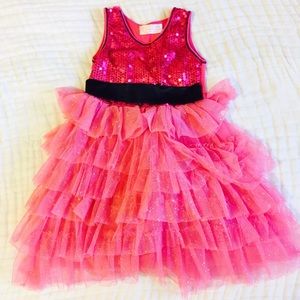 Little Girl Pink Glitter Dress
