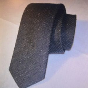 John Varvatos Skinny Charcoal Black Tie