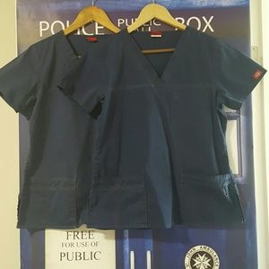 2 Dickies Scrub Tops