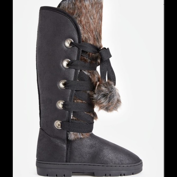 JustFab Shoes - BRAND NEW! Cute fuzzy boots