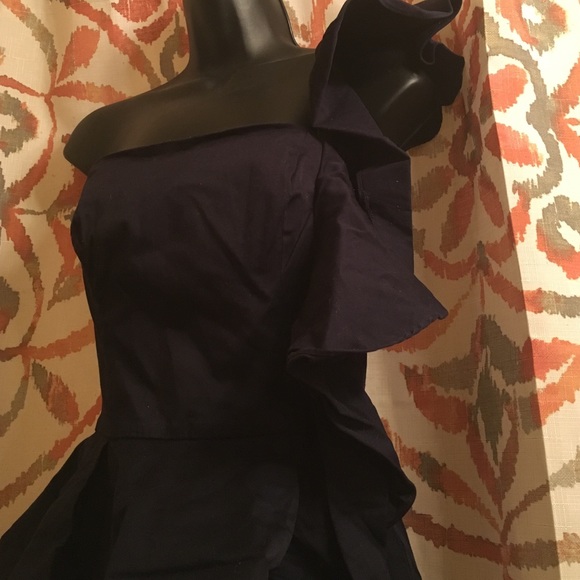 ASOS One Shoulder Dress with Ruffle - Picture 3 of 4