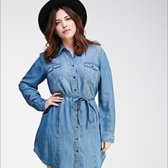 Forever 21 plus denim dress