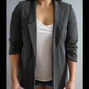 Grey 3/4 sleeve blazer