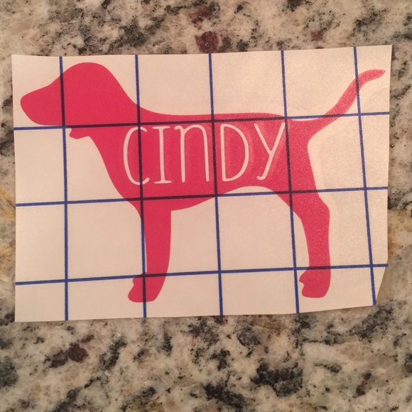 2 VS PINK Custom Name Decal