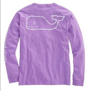 Long-Sleeve Whale Pocket Purple T-Shirt