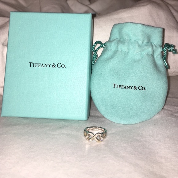 Tiffany & Co 18k White Gold Diamond Infinity Ring