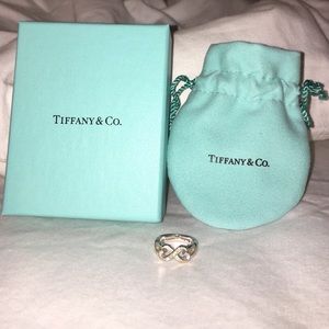 Tiffany & Co 18k White Gold Diamond Infinity Ring
