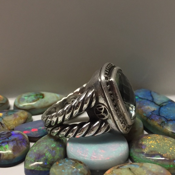 David Yurman Prasiolite and Diamond Albion Ring - Picture 4 of 5