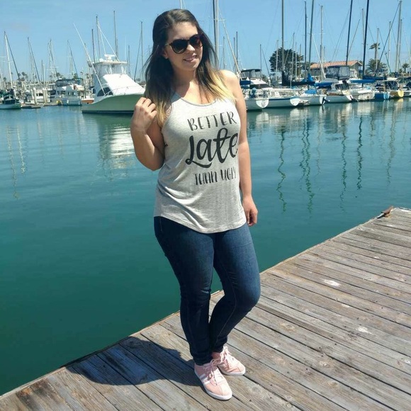 $6 CLEARANCE LAST 1 “Better Late Than Ugly" Tank - Picture 2 of 7