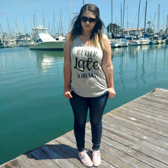 $6 CLEARANCE LAST 1 “Better Late Than Ugly" Tank - Picture 7 of 7