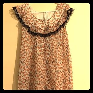 Anna Sui for Anthropologie chicken print blouse L