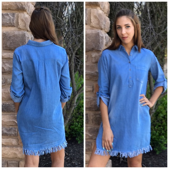 Denim Shirt Dress - Picture 2 of 2