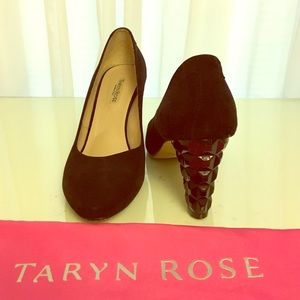 Taryn Rose Suede Studded Heels Size 40 EU, 10 US