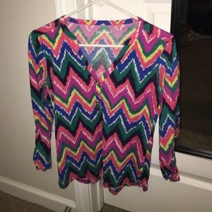 Lilly Pulitzer chevron shirt