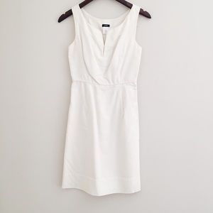 J. Crew creme sleeveless lined dress