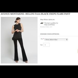 Avenue Montaigne Bellini Flare Pant 8