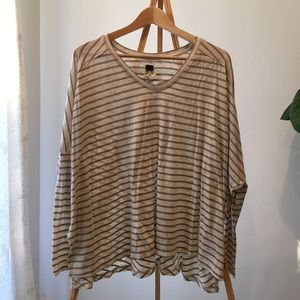 Free People 3/4 sleeve top, M