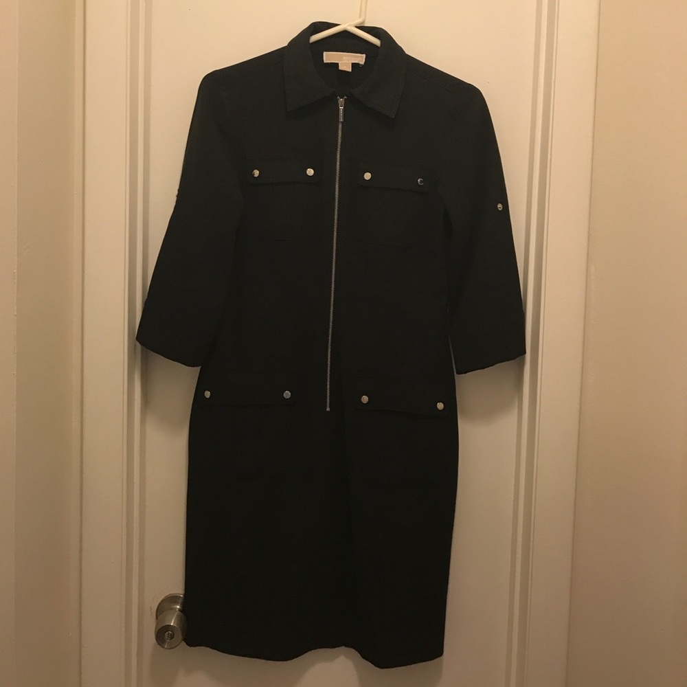 Michael Kors Black Utility Shirtdress