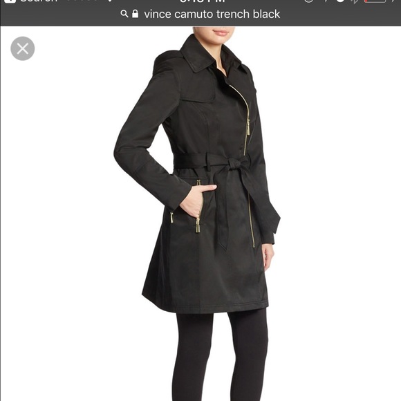 Vince Camuto Jackets & Blazers - Vince camuto belted trench coat with hood