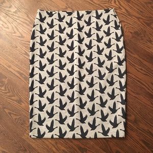 HM goose patterned pencil skirt XL