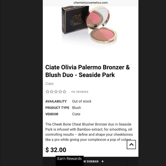🆕Ciate OliviaPalermo Seaside Park Bronzer & Blush