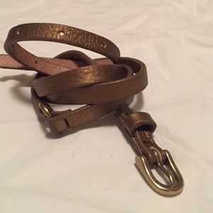 {J.crew} bronze leather belt