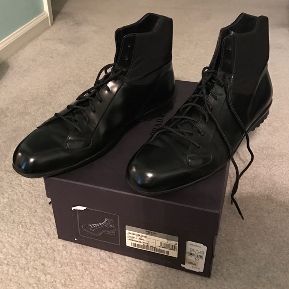 Men's Prada Calzature Uomo Spazzolato Boots 10