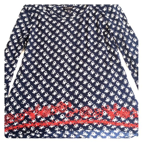 Lucky Brand 3/4 sleeves printed shirt