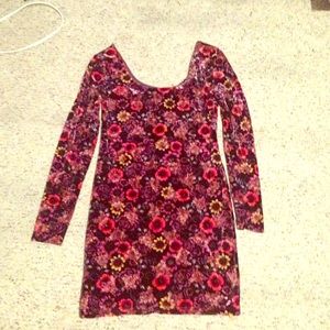 Floral velvet dress