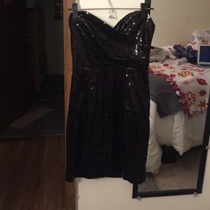 Black sequence dress
