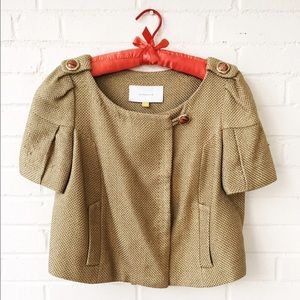 Gold Short Sleeve Cocktail Jacket size 10