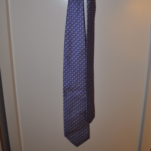 Purple Criss Cross Davanti Silk Tie - Picture 1 of 4