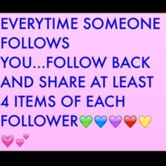 Follow Back & Share 4 Items For Each Follower 💕