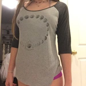 Phases of the Moon Scoop Neck Tee