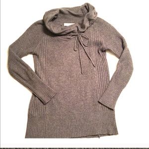Ann Taylor loft gray sweater cowl neck comfy a