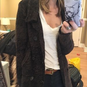 Carol Rose Brown Cardigan