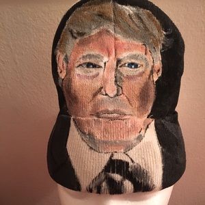 Hand painted Donald Trump skullcap