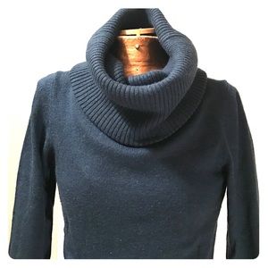 Teal cowl neck wool Gap sweater