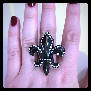 Betsey Johnson Fleur De Lis Ring
