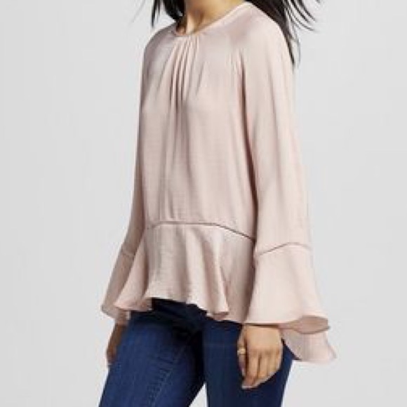 Silky, dusty-rose blouse