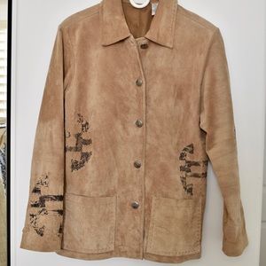 Chico's Tan Leather Coat