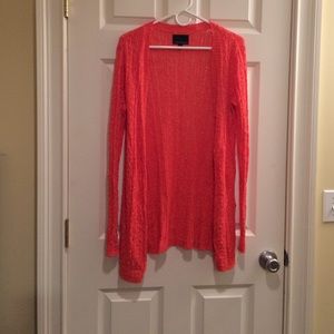 Coral knit cardigan