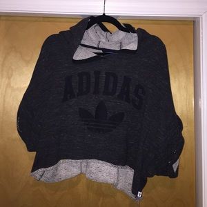 Adidas Originals cropped, raw edge, shirt sleeve