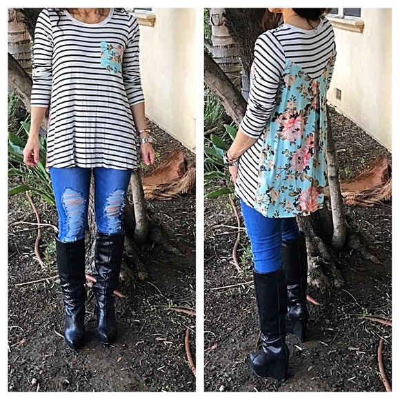 🆕 Floral back tunic ONE HOUR SALE - Picture 2 of 7