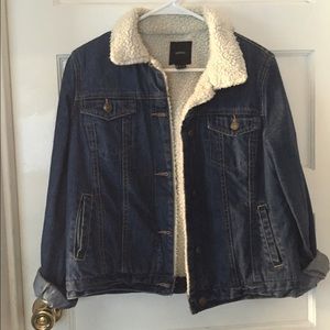 Forever 21 Sherpa Lined Jean Jacket